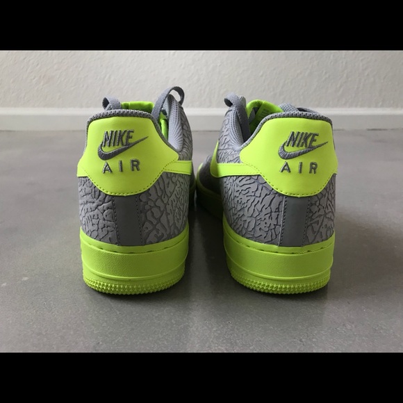 Nike Air Force 1 wolf grey elephant/volt size 11 - Picture 5 of 6